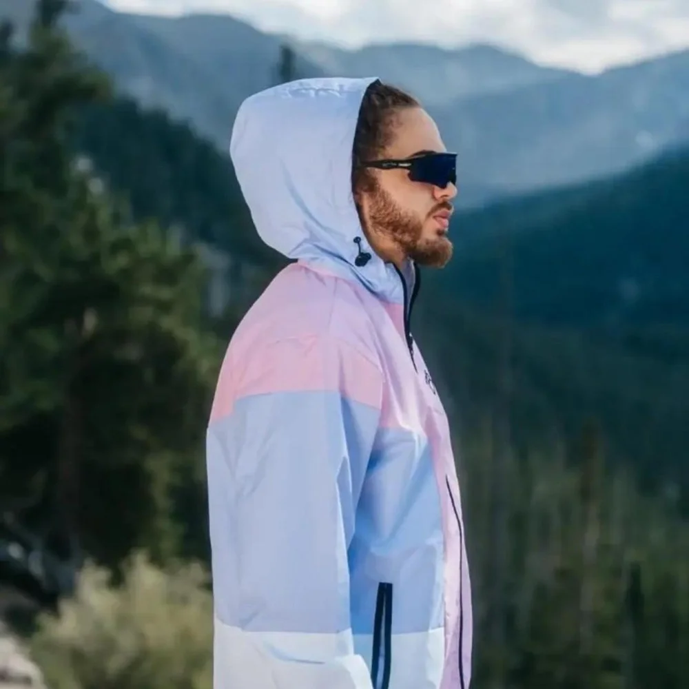 Unisex Pastel Colorblock Jacket.
